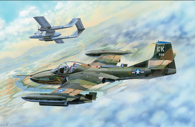 A-37B Dragonfly легкий штурмовик - 02889 Trumpeter 1:48
