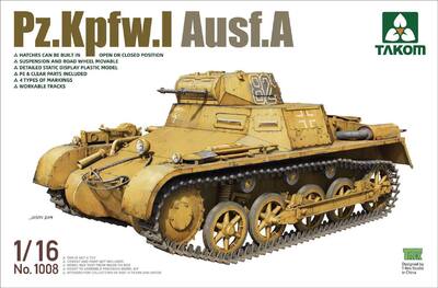 Pz.Kpfw.I Ausf.A легкий танк - 1008 Takom 1:16