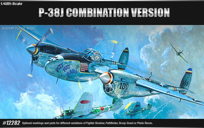 P-38J, Droopsnoot, P-38L, F-5E истребитель - 12282 Academy 1:48