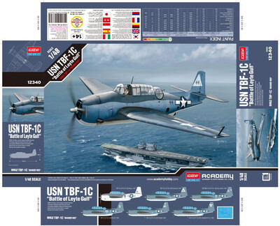 TBF-1C USN Leyte Gulf торпедоносец - 12340 Academy 1:48