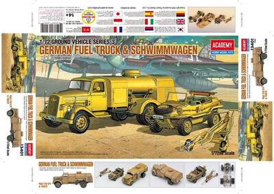 German Fuel Truck & Schwimmwagen - 13401 Academy 1:72