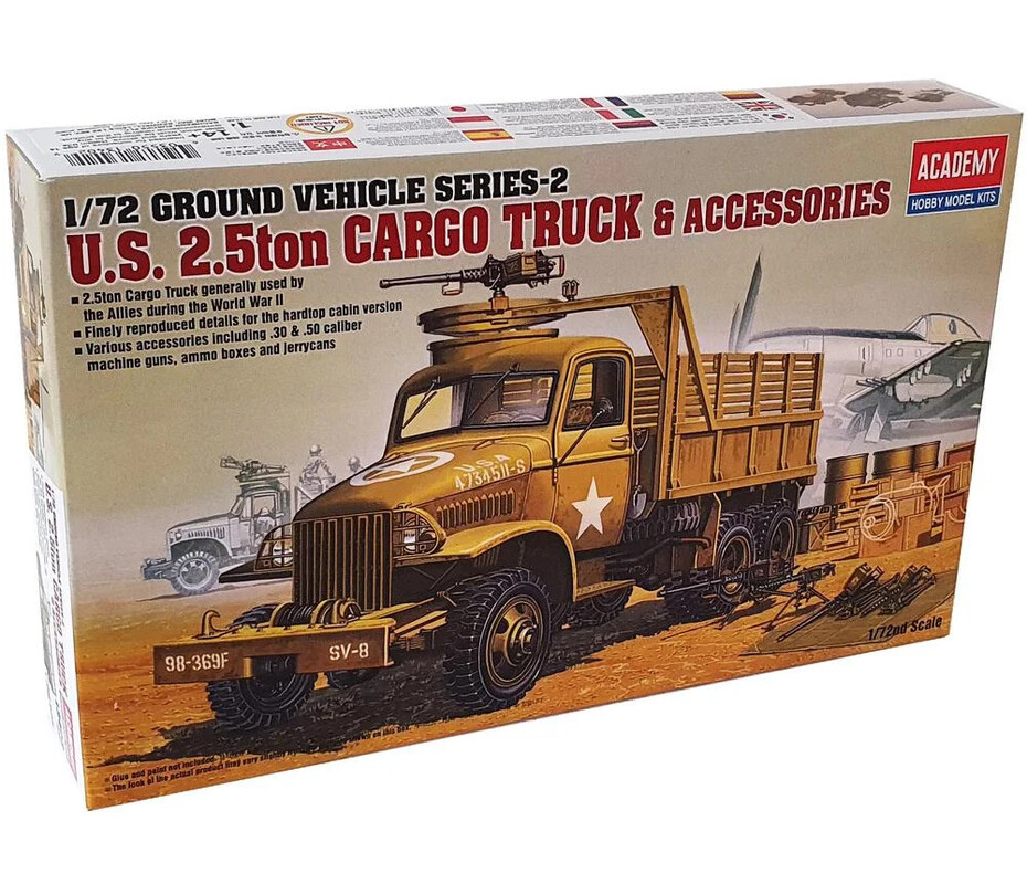 13402 US 2.5 ton Cargo Truck & Accessories Academy - Сборная модель в ...