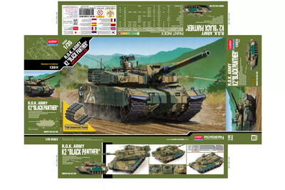 K2 Black Panther ROK основной танк - 13511 Academy 1:35