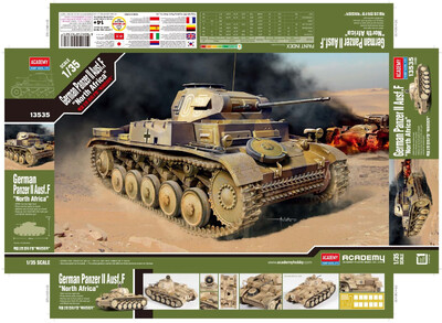 Panzer II Ausf.F North Africa легкий танк - 13535 Academy 1:35