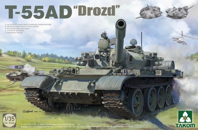 Т-55АД Дрозд средний танк с КАЗ - 2166 Takom 1:35