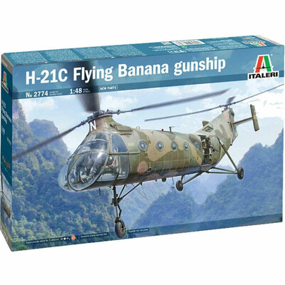 2774 H-21C Shawnee Flying Banana Gunship (Банан-Ганшип) Italeri 1:48