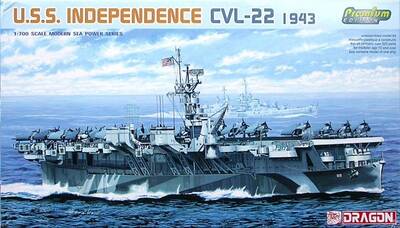 7054 USS Independence CVL-22 1943 Dragon 1:700