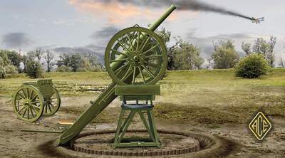 3-х дюймовая зенитная пушка на станке Иванова обр. 1902. Масштаб 1/72