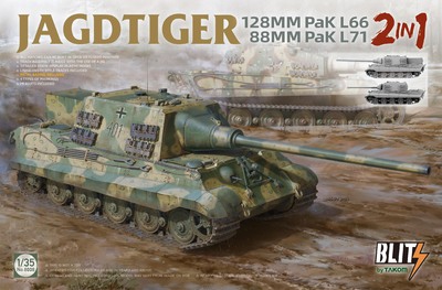 Jagdtiger (Ягдтигр) с 128-мм Pak L66 или 88-мм Pak L71 тяжелая САУ - 8008 Takom 1:35