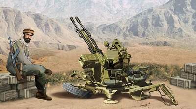 Зенитная пушка ЗУ-23-2. Масштаб 1/48