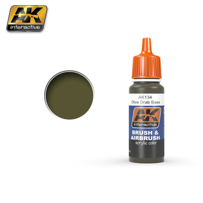 Olive Drab Base (Защитный США обычная база) 17 мл - AK-134 AK Interactive