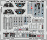 Интерьер самоклеящийся для Л-29 Дельфин (Aero L-29 Delfin) AMK - FE676 Eduard 1:48