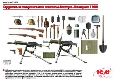 Вооружение и снаряжение Австро-Венгерской пехоты I МВ - 35671 ICM 1:35
