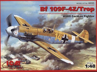 Bf.109F-4Z/Trop истребитель Люфтваффе - 48105 ICM 1:48