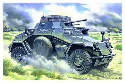 Sd.Kfz.222 легкий бронеавтомобиль - 48191 ICM 1:48