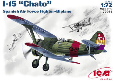 И-15 Chato истребитель-биплан ВВС Испании - 72061 ICM 1:72