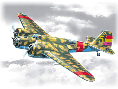СБ 2М-100 Катюшка бомбардировщик ВВС Испании - 72161 ICM 1:72