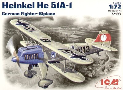 He.51А-1 истребитель-биплан - 72193 ICM 1:72