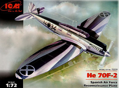 He.70F-2 самолет-разведчик ВВС Испании - 72231 ICM 1:72