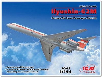 Ил-62М пассажирский самолет ВВС Германии - 14406 ICM 1:144
