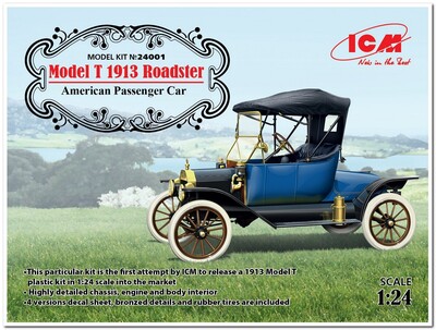 Model T 1913 Roadster пассажирский автомобиль - 24001 ICM 1:24