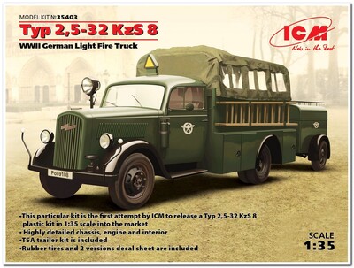 Typ 2.5-32 KzS 8 легкий пожарный автомобиль - 35403 ICM 1:35