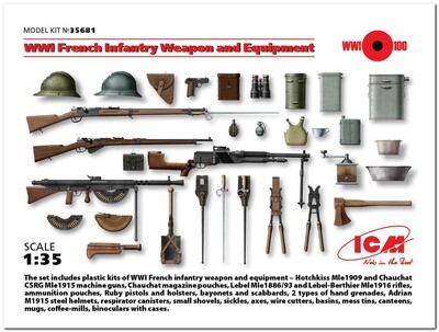 Оружие и снаряжение пехоты Франции I МВ - 35681 ICM 1:35
