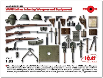 Оружие и снаряжение пехоты Италии I МВ - 35686 ICM 1:35