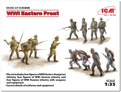 Пехота Восточного фронта WWI 12 фигурок - 35690 ICM 1:35