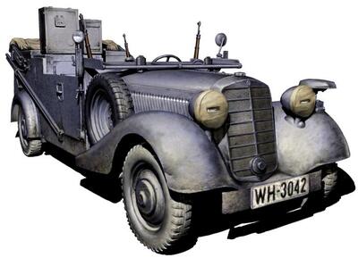 Немецкая радиомашина Sd.Kfz.2 Type 170 VK. MB3531 Masterbox 1:35