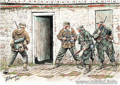 Немецкая пехота. Западная Европа 1944-45. MB3584 Masterbox 1:35