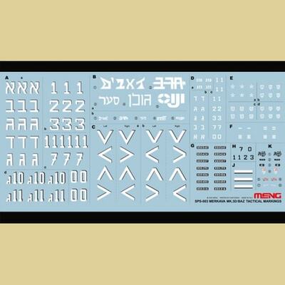 Merkava Mk.3D/Baz tactical markings - SPS-003 Meng 1:35