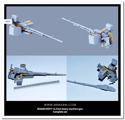 НСВТ 12.7-мм крупнокалиберный пулемет. B35060 Miniarm 1:35