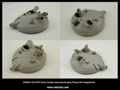 T-62 образац 1972 башня с фототравлением. B35064 Miniarm 1:35
