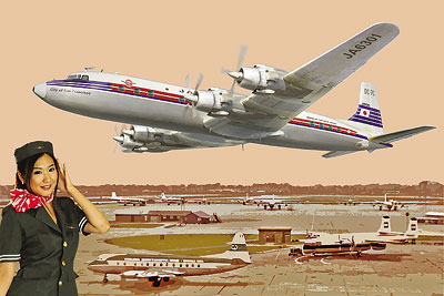 DC-7C Japan Air Lines - 303 Roden 1:144