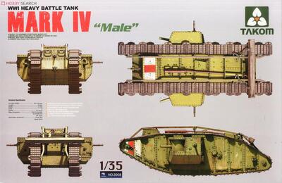 Mark IV Male WWI тяжелый танк - 2008 Takom 1:35