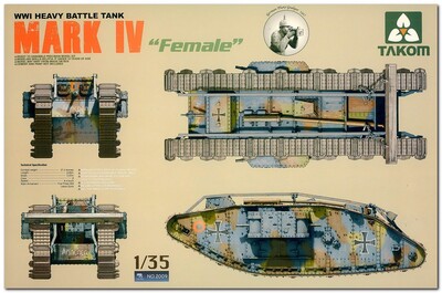 Mark IV Female WWI тяжелый танк - 2009 Takom 1:35