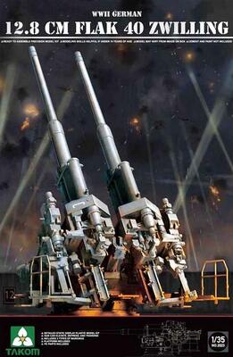 12.8cm Flak 40 Zwilling зенитная пушка - 2023 Takom 1:35