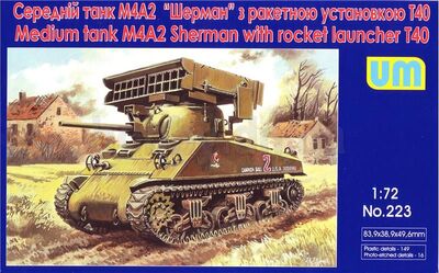 M4А2 Sherman танк с ракетной пусковой Т40 - UM-223 Unimodel 1:72