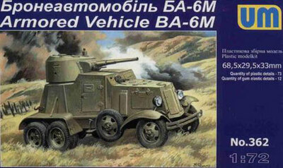 БА-6М советский бронеавтомобиль - UM-362 Unimodel 1:72