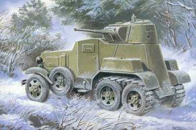 БА-10ЖД советский бронеавтомобиль - UM-366 Unimodel 1:72
