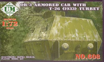 Броневагон бепо типа ОБ-3 с башней от танка Т-26 - UMmt-608 UM Military Technics 1:72