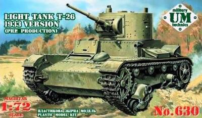 Т-26 легкий танк обр. 1933 года (предсерийный) - UMmt-630 UM Military Technics 1:72