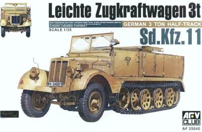 Sd.Kfz.11 3t полугусеничный грузовик - AF35040 AFV Club 1:35