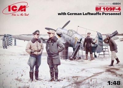 Bf.109F-4 истребитель с персоналом Люфтваффе - 48804 ICM 1:48