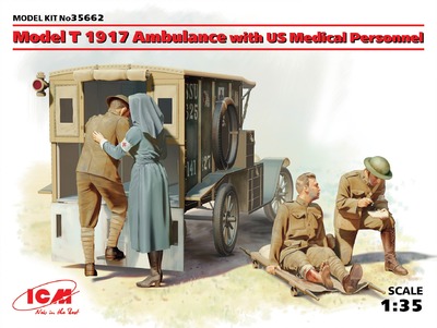 Model T 1917 санитарный фургон с медиками - 35662 ICM 1:35