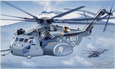 MH-53E Sea Dragon тяжелый военно-транспортный вертолет - 1065 Italeri 1:72
