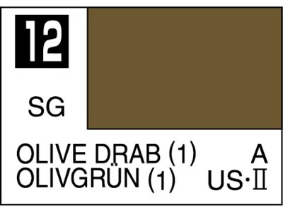 Mr.Color C012 Olive Drab (1) - Mr.Hobby 10 мл