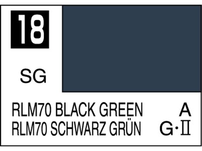 Mr.Color C018 RLM70 Black Green - Mr.Hobby 10 мл