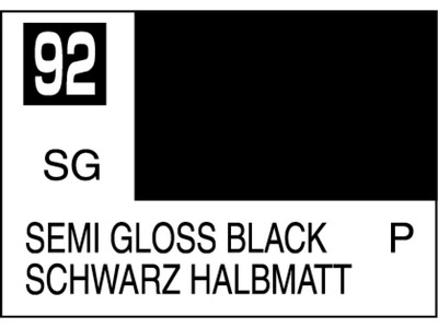Mr.Color C092 Semi Gloss Black - Mr.Hobby 10 мл